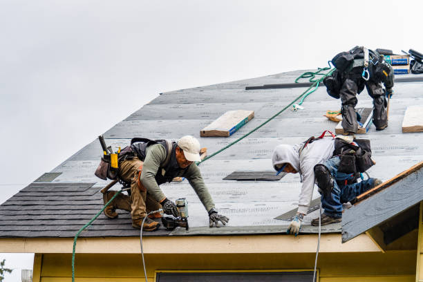 Professional Gutter Installation technician working in Saint Peters, PA